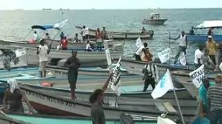 C News: The Fishing Community is protesting Seismic Bombings by Petrotrin