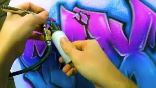 How to Airbrush Graffiti Letters on a T shirt