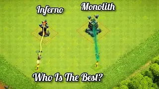 Max Inferno & Monolith Vs Every Troops! #troops #coc #ytvideo