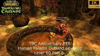 WoW TBC Anniversary PTR | Human Paladin Outland Leveling | Level 60 Part 6 | No Commentary 2K