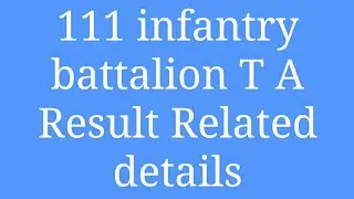 Territorial Army result t.a result