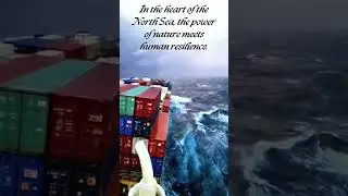 Battling the North Sea: A Ship vs. Nature&rsquo;s Power #ship #waves #sea #shorts