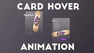 Card Hover Animation  | Using HTML & CSS  | 2020
