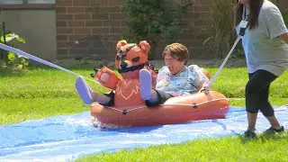 Seniors hit the Slip &lsquo;N Slide to stay physically and socially active