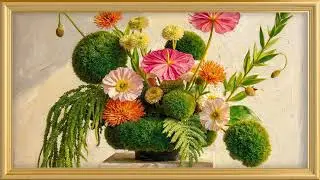 Abstract Floral Design & Relaxing Piano Music | 8 Hours 4K Samsung Frame TV Wallpaper