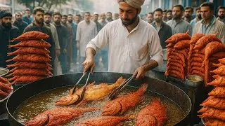 FAMOUS PESHAWAR TAWA FRIED FISH PAKORA | CRISPY FISH PAKODA RECIPE | PESHAWAR STREET FOOD