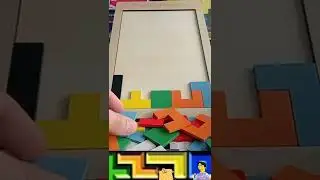 Real Life Tetris Puzzle Gameplay Chinese Tangram Retro Intelligence Russian Game Wooden Game #shorts