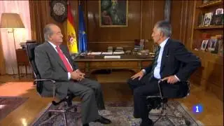 Jes&uacute;s Hermida entrevista al rey Juan Carlos, en su 75 aniversario. Noticia de TVE