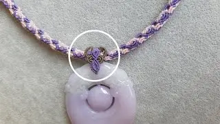 Time-lapse tutorial - macrame pendant ( stone with hole)