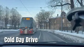 Cold Winter Drive -14❄️ | Relaxing POV Drive | No Music No Talking