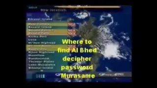 Final Fantasy X where to find Murasame Al Bhed password hint search