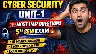 Cyber Security Unit-1 most imp questions 1 Video 😱 | 5th Sem Guaranteed Pass&rdquo; 