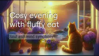 Cosy evening with fluffy cat | Relaxing music for sleep, work and meditation