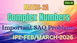 ComplexNumbers Important SAQ problems #intermaths #ipe2026 #maths2a 