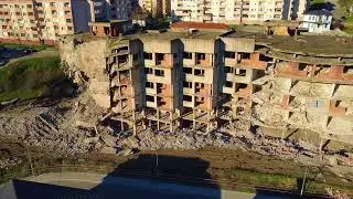 Започна събарянето на недовършеното общежитие в Крумовград.