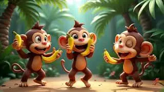 Monkeys  go  bananas 🍌 Fun jungle 