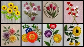 Easy and beautiful floral hand embroidery design for beginners //simple flower hand embroidery