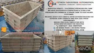 PPH Tank  5 KL #electroplatingplant #plating#electroplating  #pythonindustrialautomation