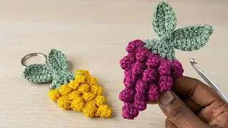 🍇🧶How to Make Crochet Grapes | Cute Keychain 😍 