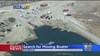 Dive Team Searches For Missing Boater At Lake Palmdale