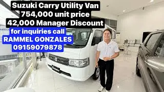 Доступный бизнес-автомобиль SUZUKI CARRY UTILITY VAN на 16-18 мест 2025 года. #rammelgonzales
