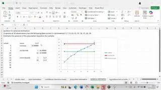 Use Excel to learn variance estimation