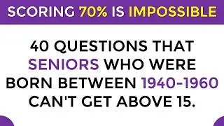 YOUR BRAIN CELLS ARE FOREVER YOUNG IF YOU CAN SCORE 17 OUT OF 40!🧠 | GK Quiz #Challenge 318
