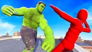ХАЛК крушит динамических ИИ-тряпичных кукол &mdash; геймплей Overgrowth Mods