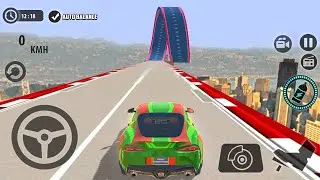 Impossible Car🚗 Crazy Ramp Car Stunt Master 3D - New Green Car Unlocked - All Vehicles Unlocked Game