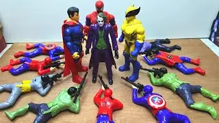 Superhero Toys Spider-Man, Superman, Captain America, Wolverine, Thanos, Hulk, Batman, Joker