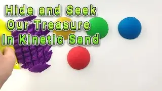 Kinetic Sand Hide and Seek! 🌈 Hide & Find Objects with Fun Molds & Colors | Sensory Play for Kids
