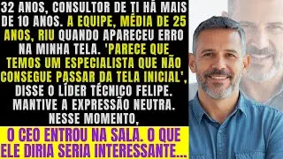 Riram de mim quando perguntei como usar o novo software; o sorriso sumiu quando o CEO...