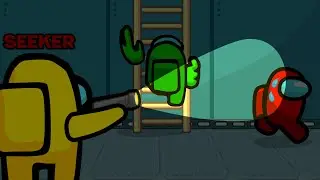 HIDE & SEEK In The DARK In Among Us! (Flashlight Mod)