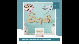 Personalized Custom Wooden Name Sign Baby Name Letters Wall Decor