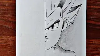 Easy anime drawing || How to draw Vegeta step by step ||easy drawing tutorial