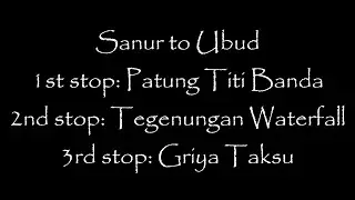 Sanur to Ubud