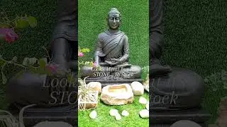 BLACK MARBLE 3 FEET BUDDHA STATUE | HAND CARVED BUDDHA | BUY BUDDHA STATUE ONLINE FOR GARDEN & HOME