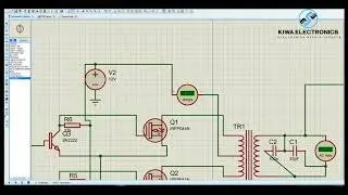 Arduino UNO 12V DC to 220V AC Inverter | Proteus Simulation (Center Tap Transformer)