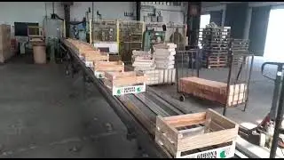 Semi automatic Mounter stitcher wooden crates line