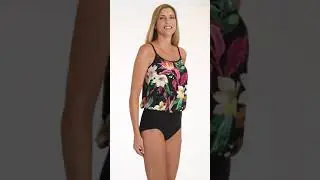 Maxine Women's Escape To Paradise Blouson One Piece Swimsuit | SwimOutlet.com