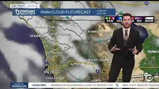 ABC 10News Pinpoint Weather with Max Goldwasser: Temps climb back toward average Sunday