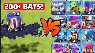 10x Bats Spell VS All Troops | | Clash of clans