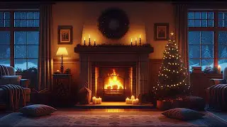 Pure Cozy Christmas 🎄 Fireplace Ambience | Relaxing Instrumental Music for Sleep & Study