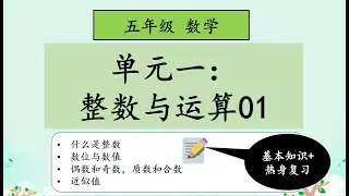 五年级 数学 单元一：整数与运算01 【简介】
