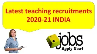 All India Level Government Teaching Jobs 2020 | Teachers Vacancy 2021| Teacher Recruitment 2020