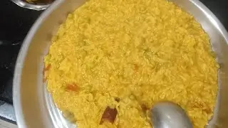 Sankrant ki khichdi. Pumkin ki sabzi khaati meeti wali.