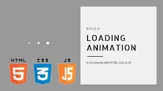 Build a Loading Animation in 10 Minutes in just HTML & CSS | Mini Projects | Dylan Israel