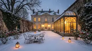 Solitude in a Snow-Covered Rose Garden | Dark Academia Winter Music for Late-Night Reflection