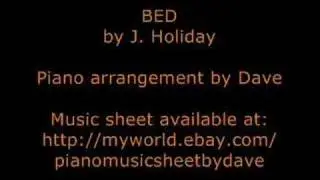 Bed by J. Holiday | Piano Music Sheet by Dave | J Holiday | Free Page