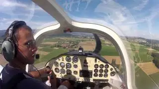 Tecnam P2002 : Solo flight LSZP Kappelen Biel Take off and Landing
